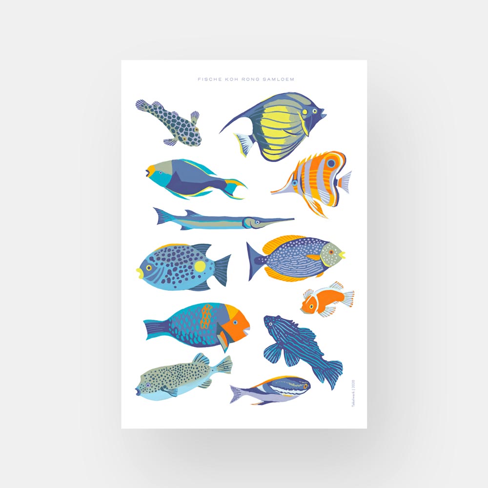 Plakat Fische von Takelwerk