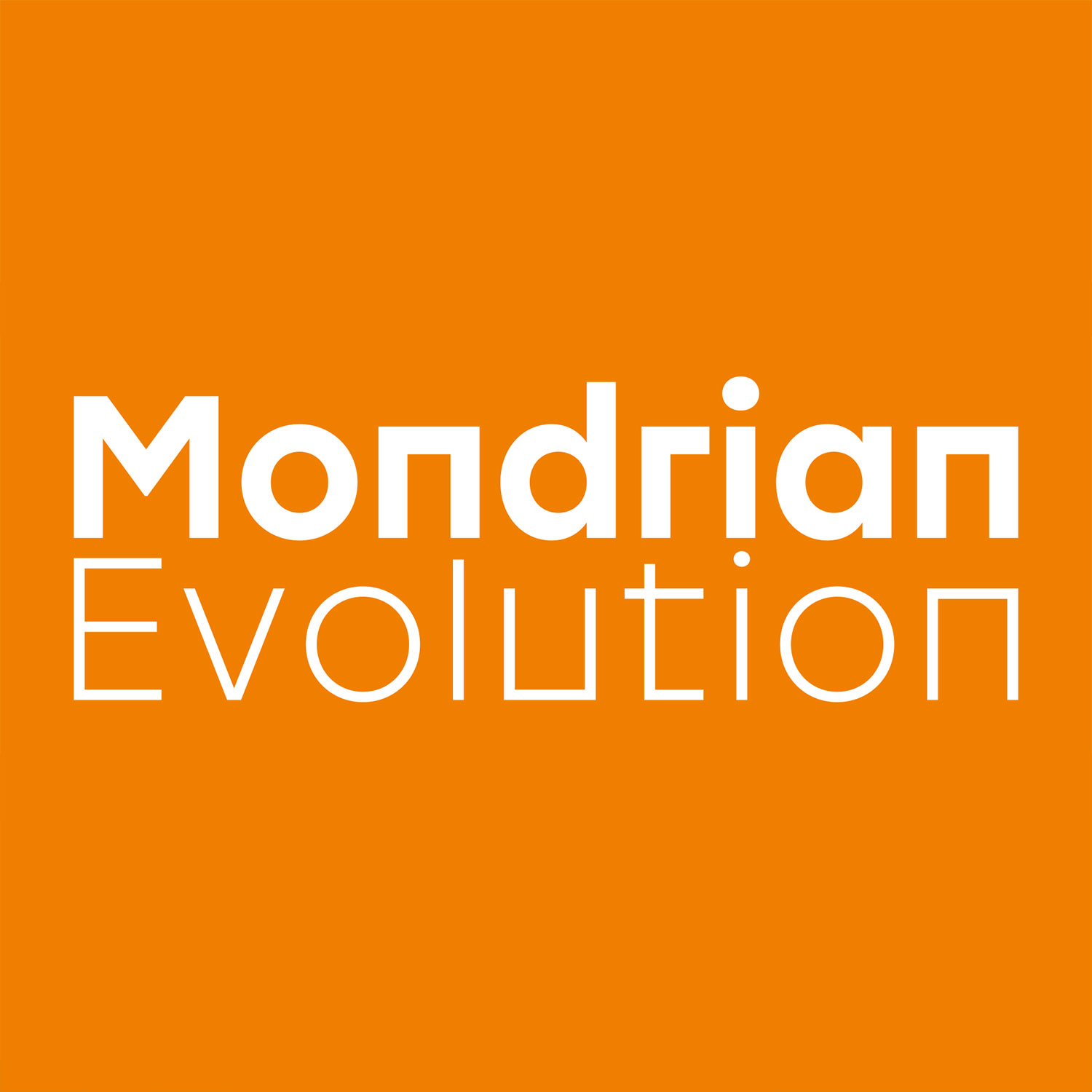 Mondrian Evolution Schriftzug