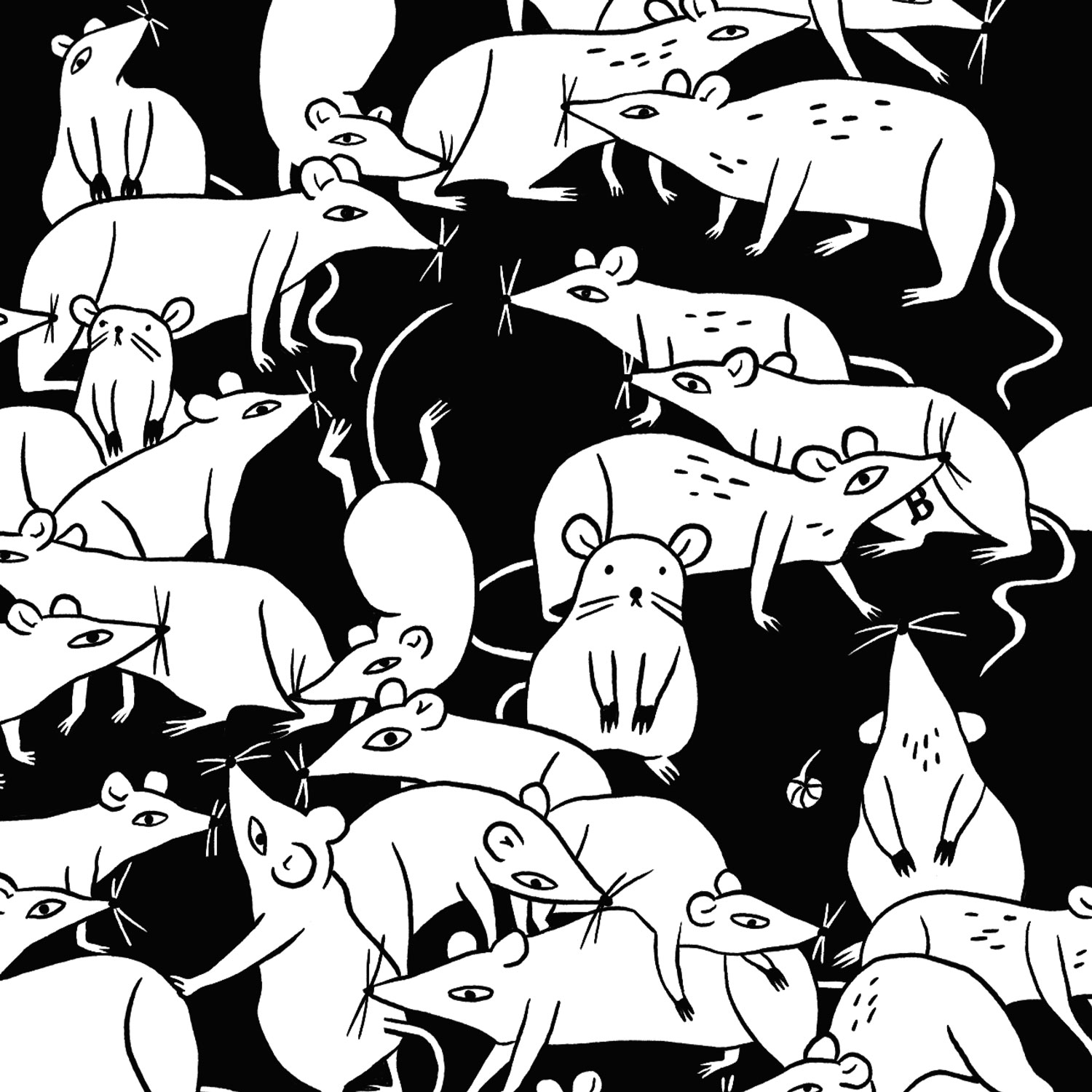Papiermühle Heft – Illustration hungrige Mäuse