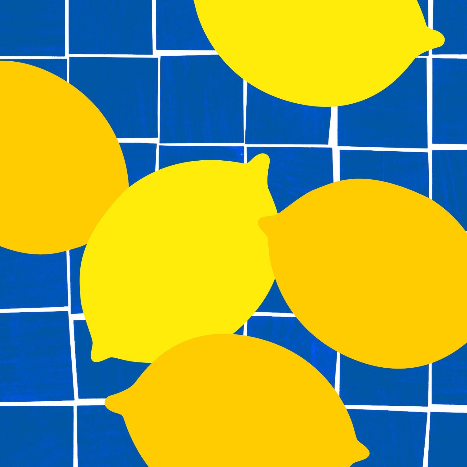 Matisse Zitronen auf blauem Karo