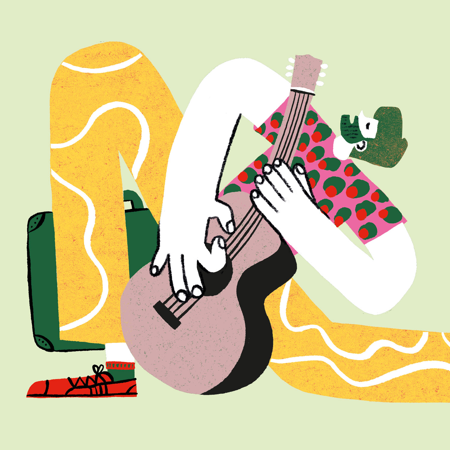 Sig Sag Sugg Illustrationi Musiker